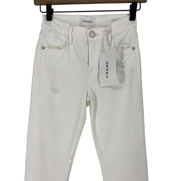 FRAME Denim Le High Straight Jeans in Au Natural Laskey - Picture 6 of 11